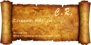 Czuppon Róza névjegykártya
